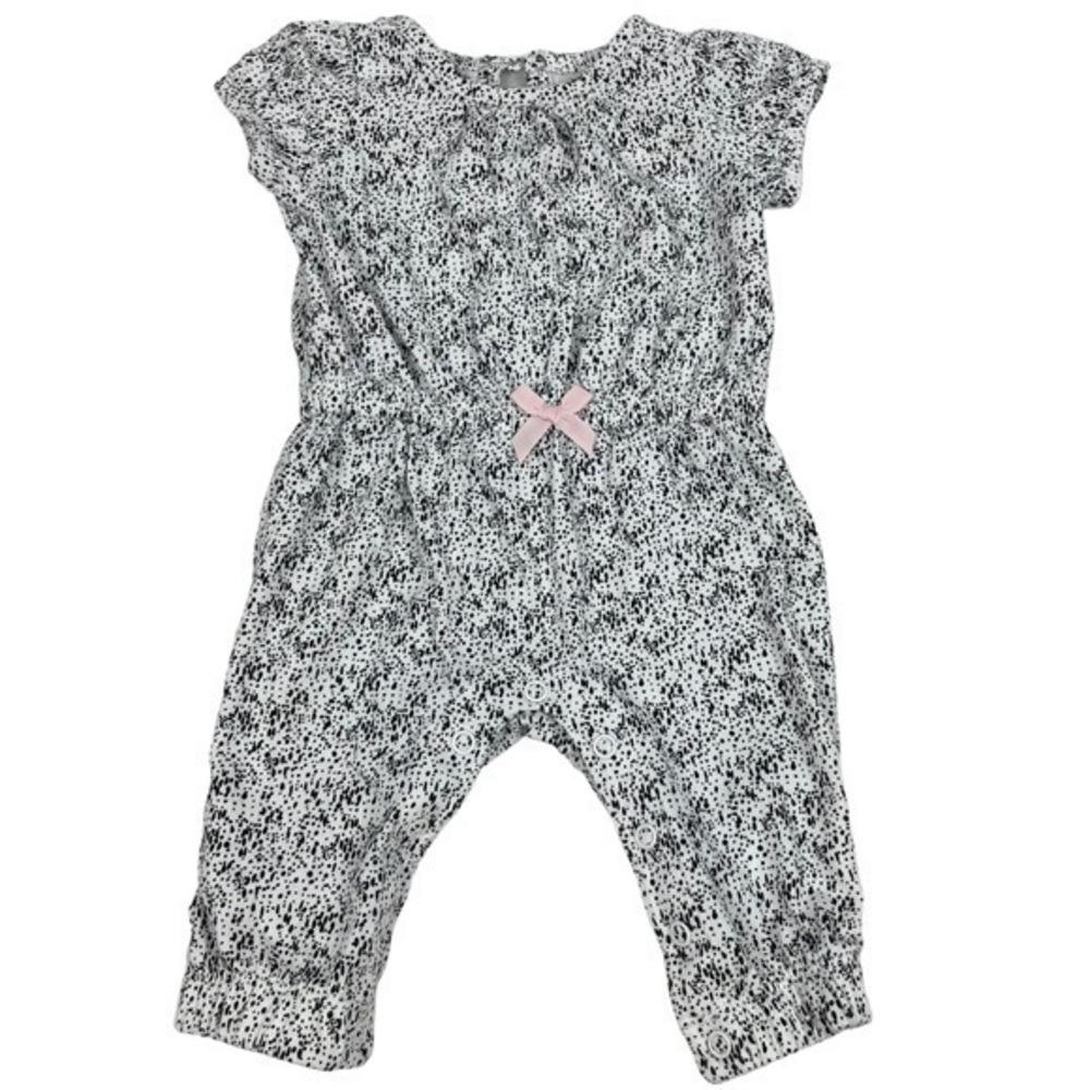 Carter’s Pants Jumpsuit | Baby 0-3 Months | White Black | One Piece Romper